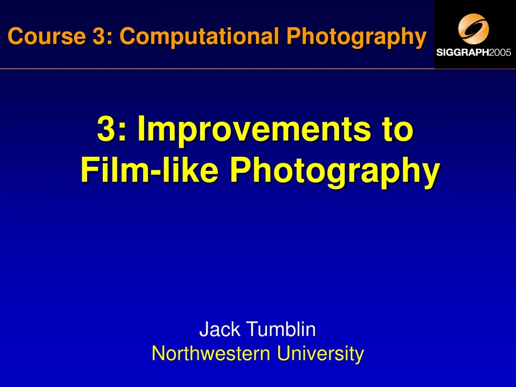 course 3 computational photography