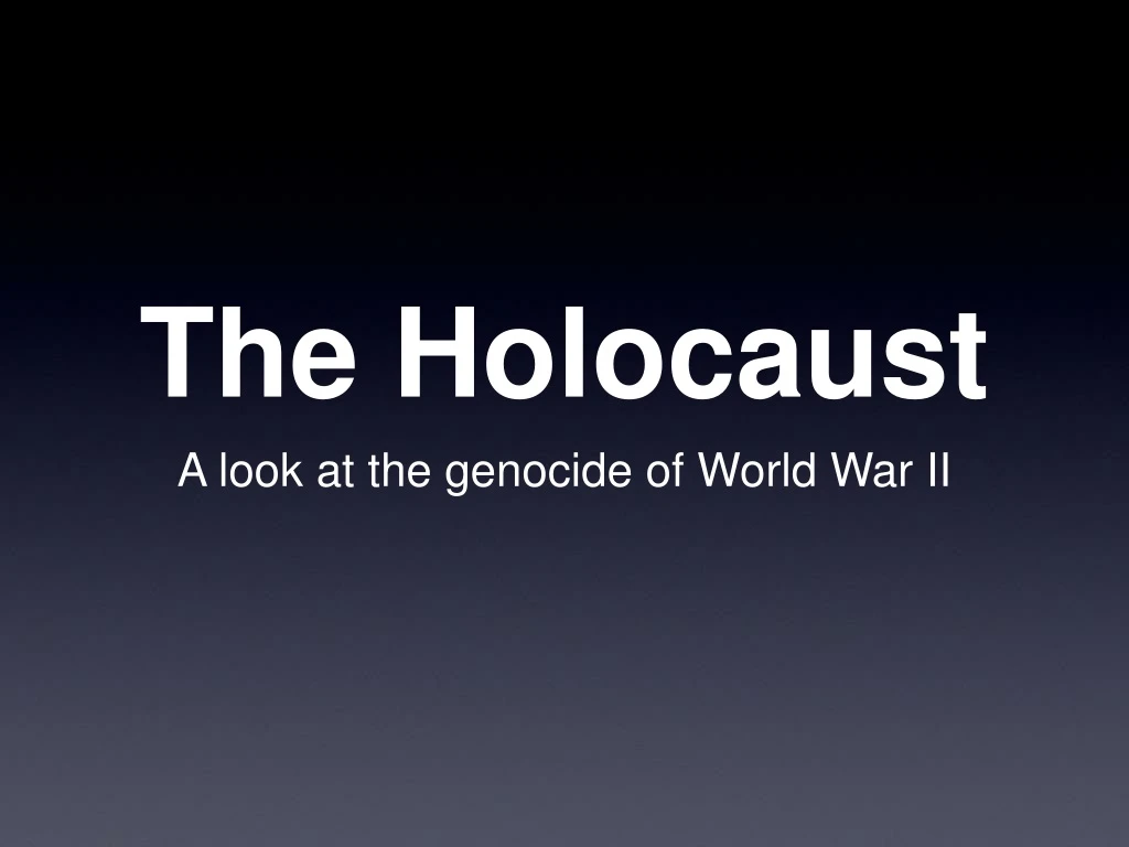 the holocaust