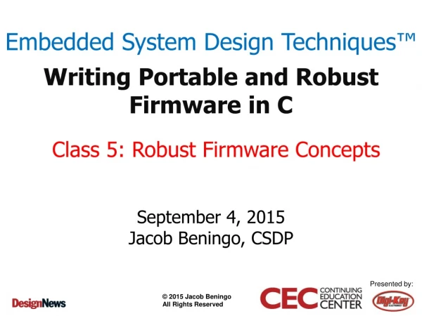 Writing Portable and Robust Firmware in C