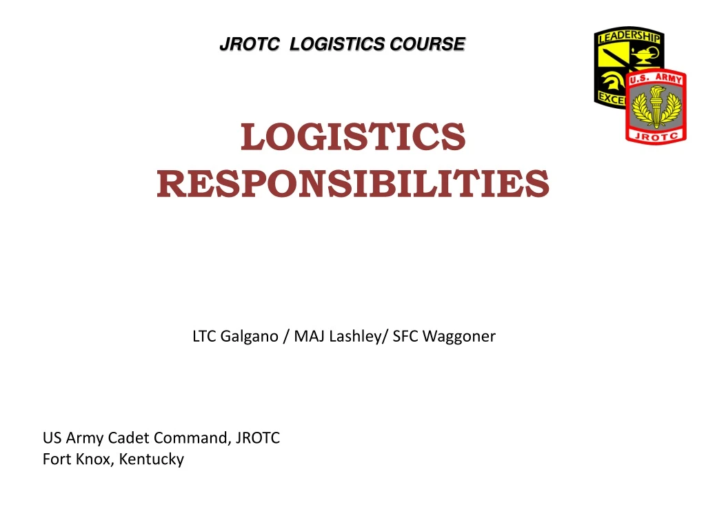 jrotc logistics course