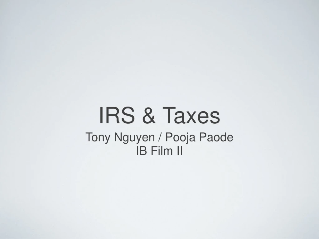 irs taxes