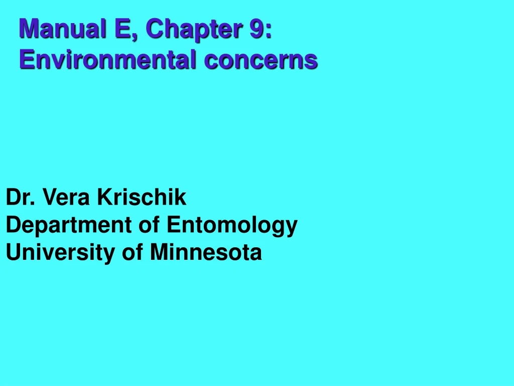 manual e chapter 9 environmental concerns