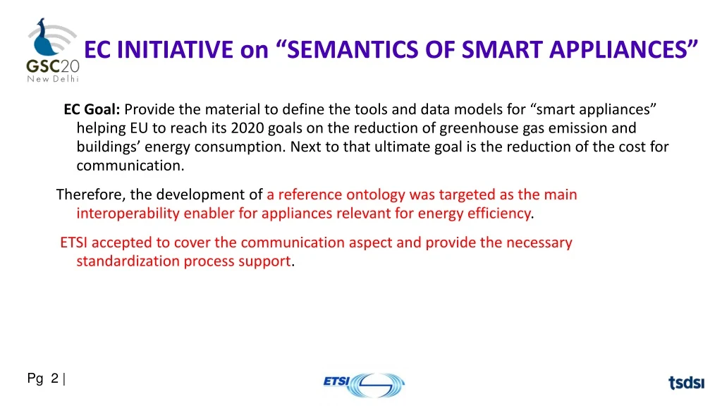 ec initiative on semantics of smart appliances