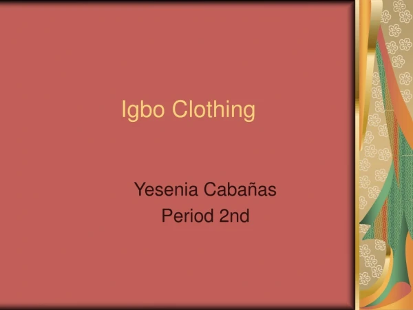 Igbo Clothing