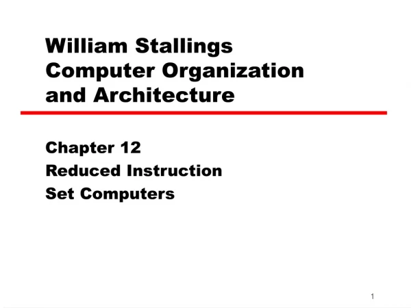 William Stallings  Computer Organization  and Architecture