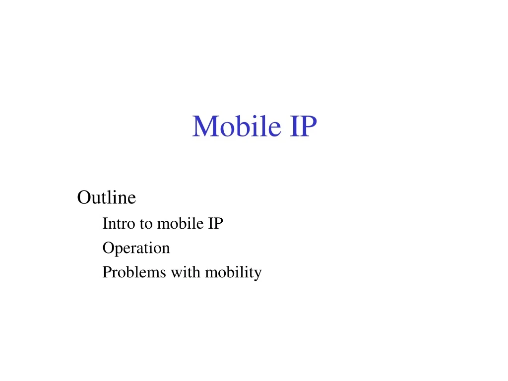 mobile ip