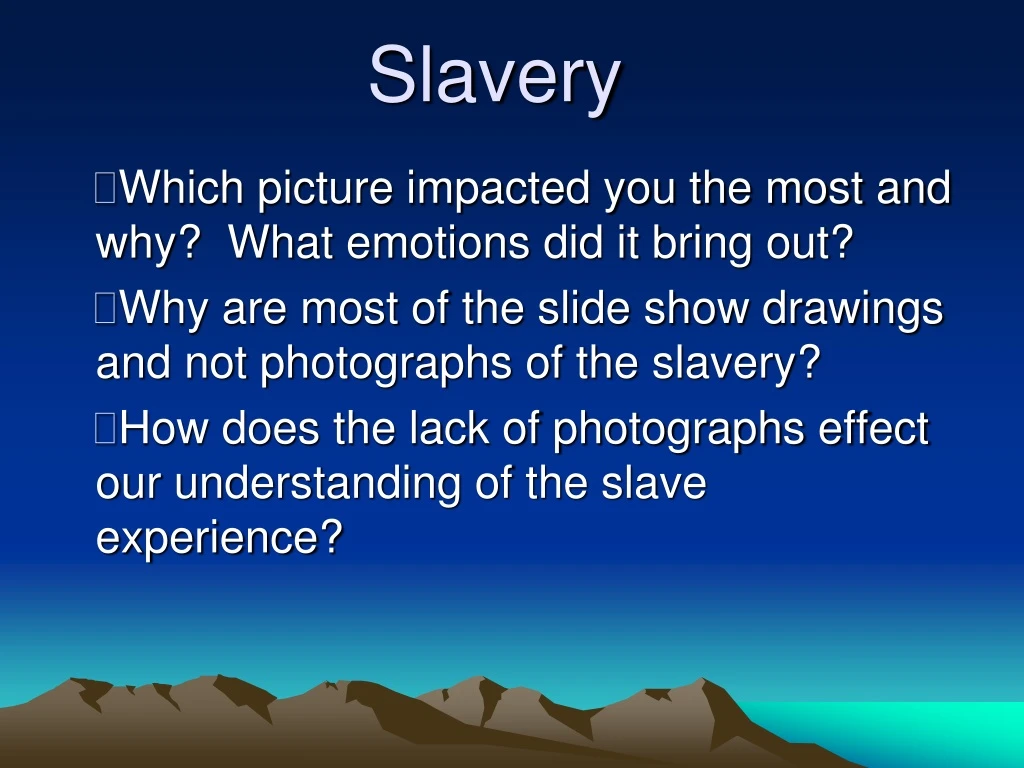 slavery