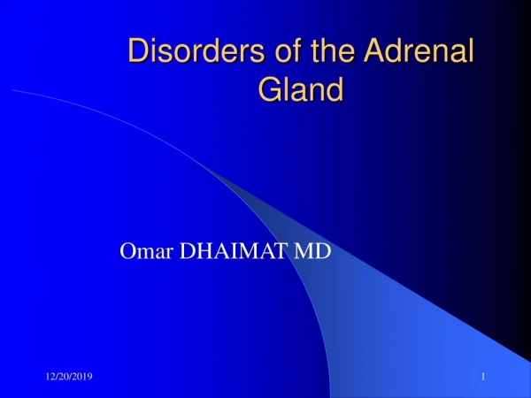Disorders of the Adrenal Gland
