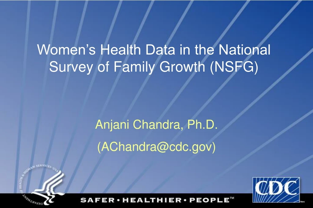 women s health data in the national survey of family growth nsfg