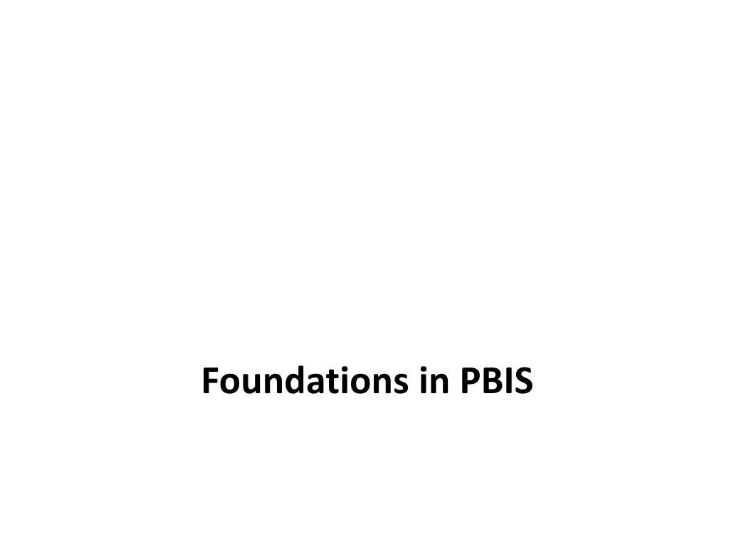 foundations in pbis