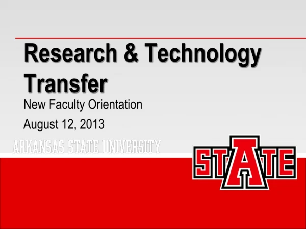 Research &amp; Technology Transfer