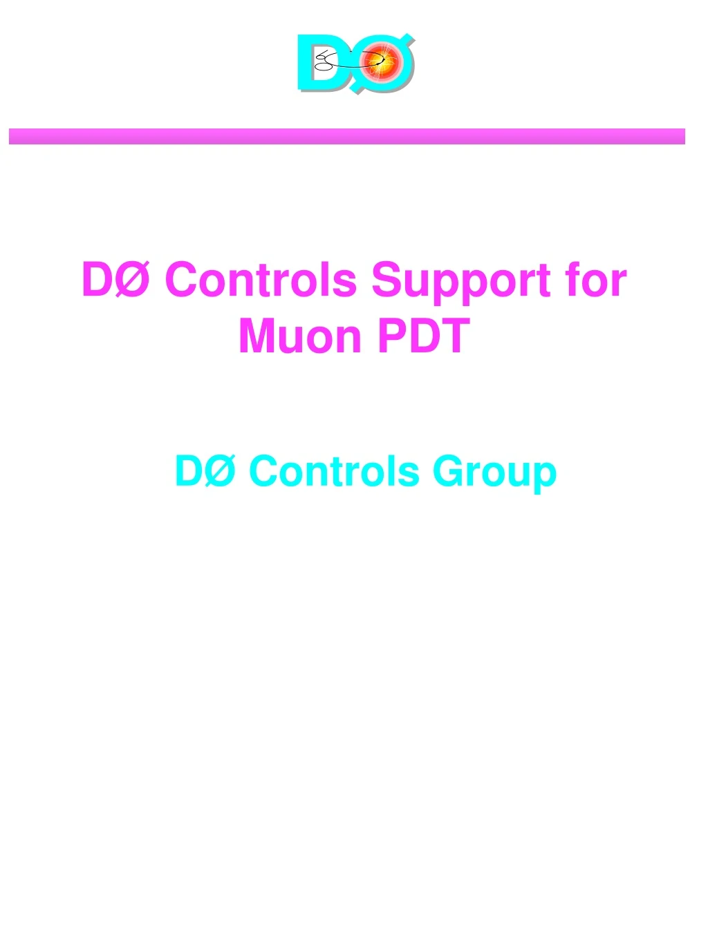d controls support for muon pdt