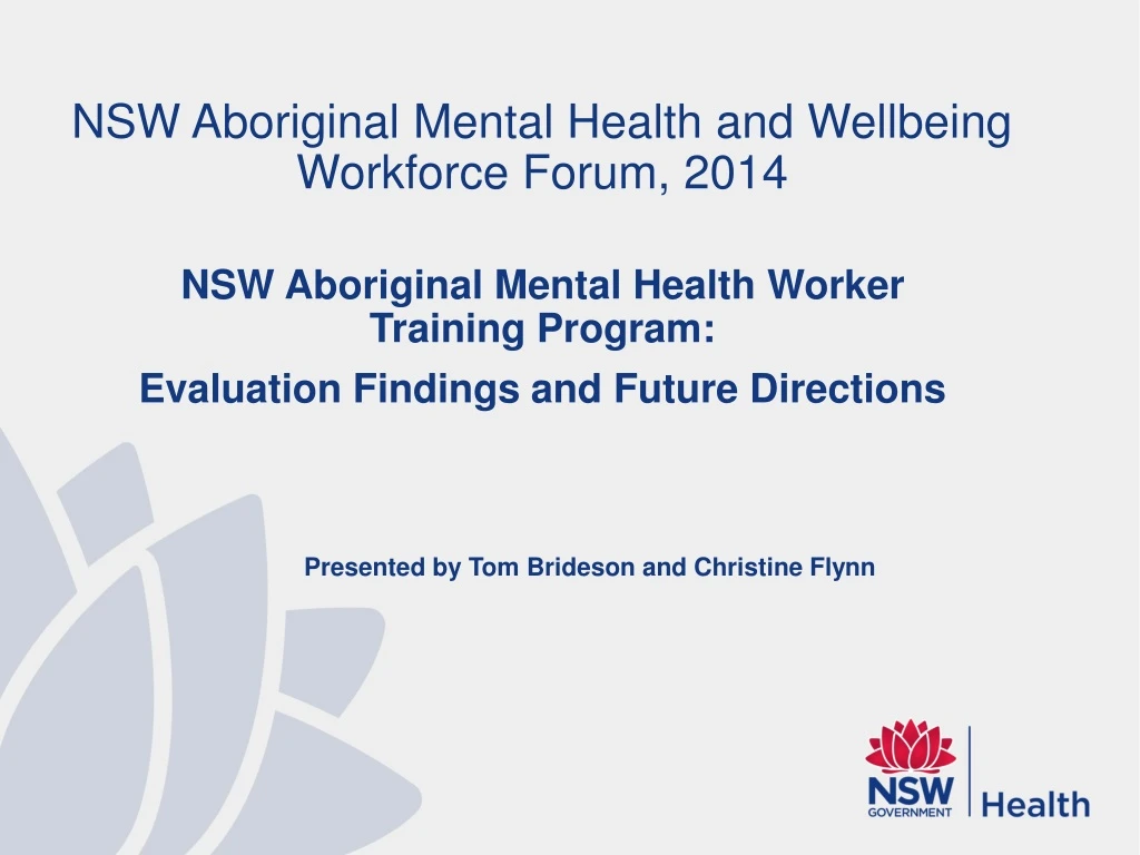 nsw aboriginal mental health and wellbeing