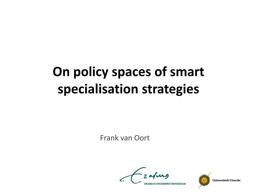 on policy spaces of smart specialisation strategies