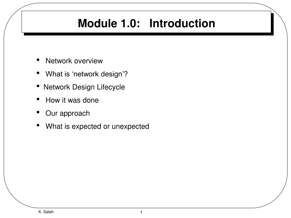 module 1 0 introduction