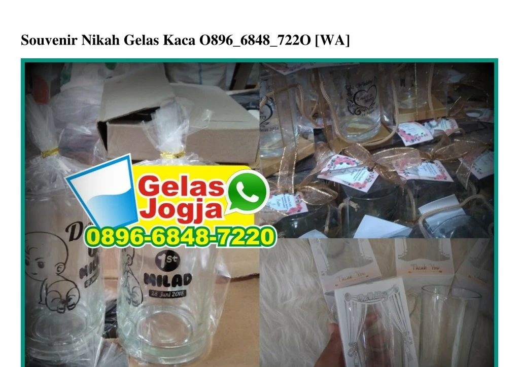 souvenir nikah gelas kaca o896 6848 722o wa