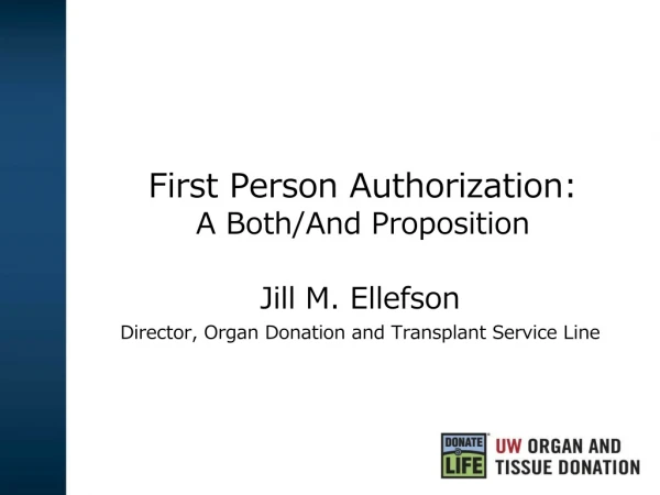 First Person Authorization: A Both/And Proposition
