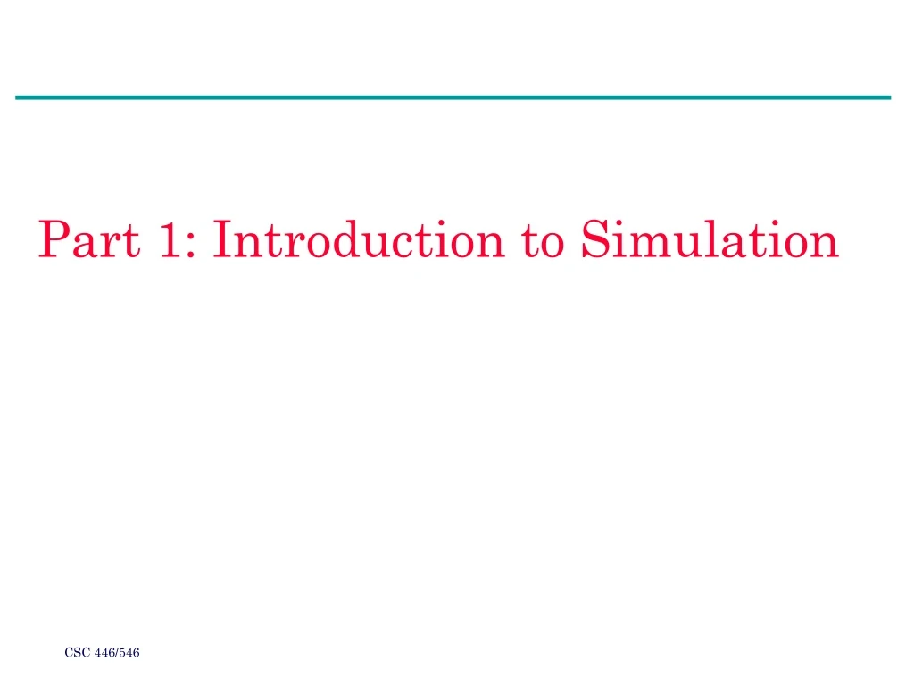 part 1 introduction to simulation