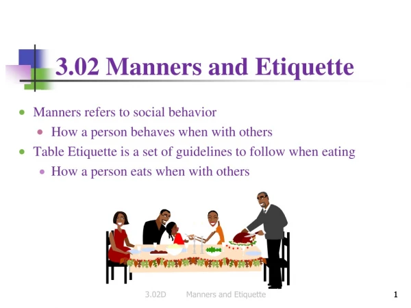 3.02 Manners and Etiquette