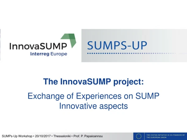 The InnovaSUMP project:  Exchange of Experiences on SUMP Innovative aspects