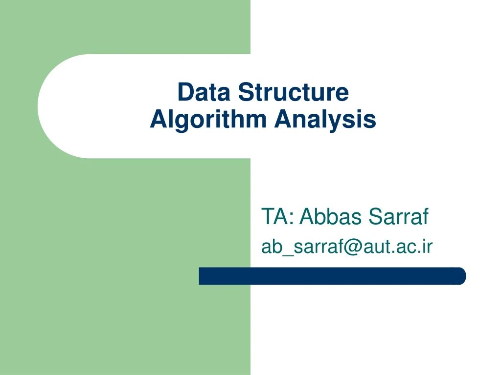data structure algorithm analysis