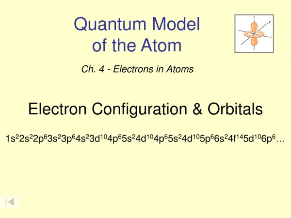 Electron Configuration &amp; Orbitals