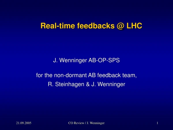 Real-time feedbacks @ LHC