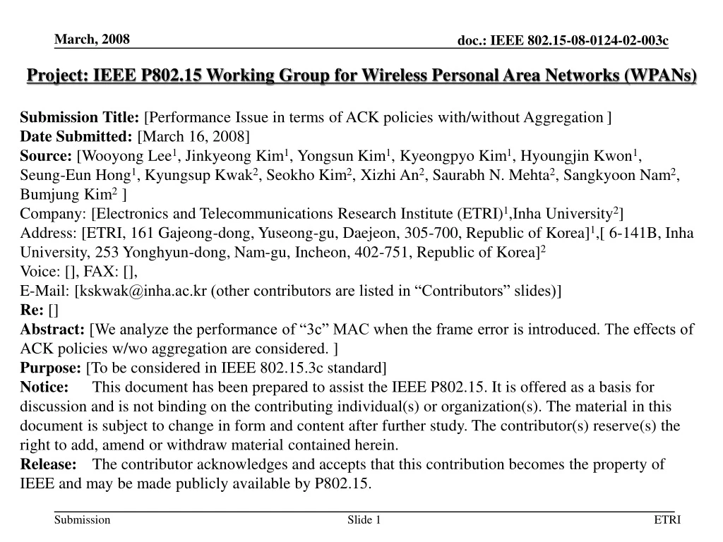 project ieee p802 15 working group for wireless