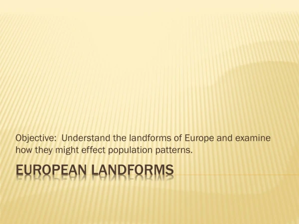 European Landforms