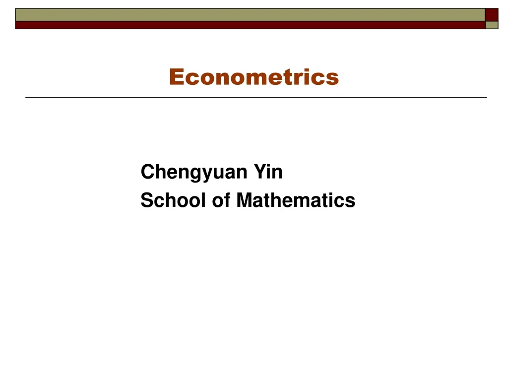 econometrics