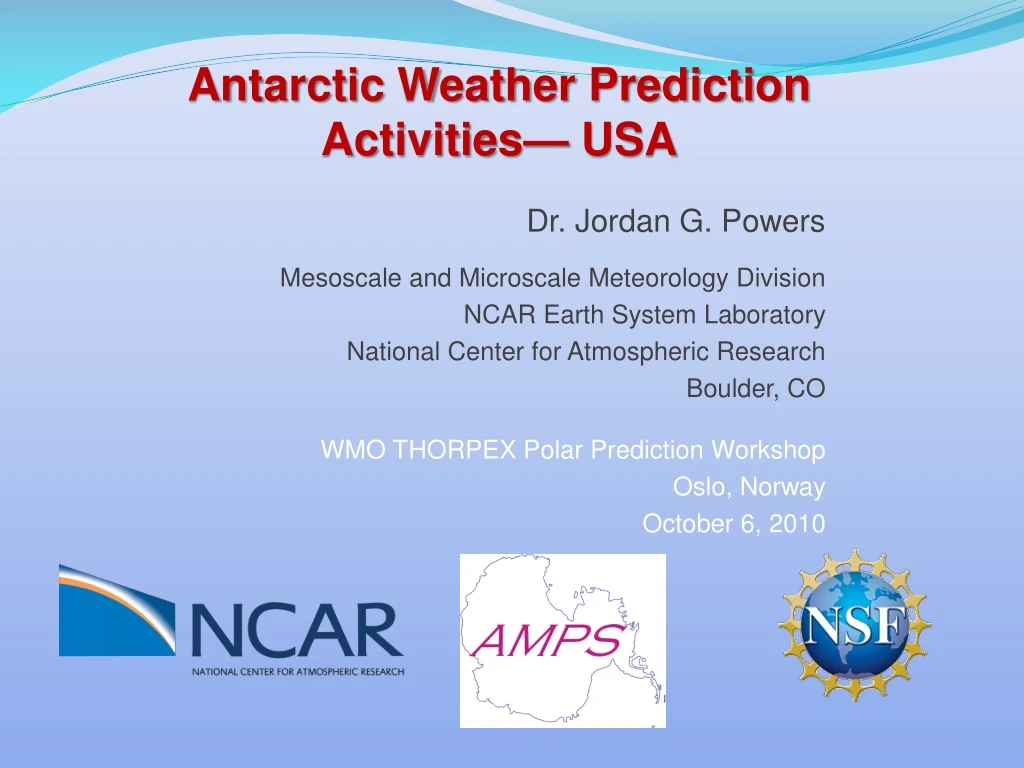 antarctic weather prediction activities usa