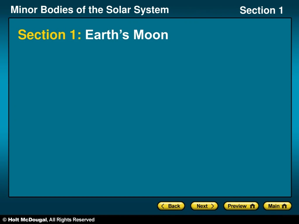 section 1 earth s moon