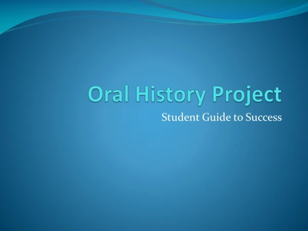 Oral History Project