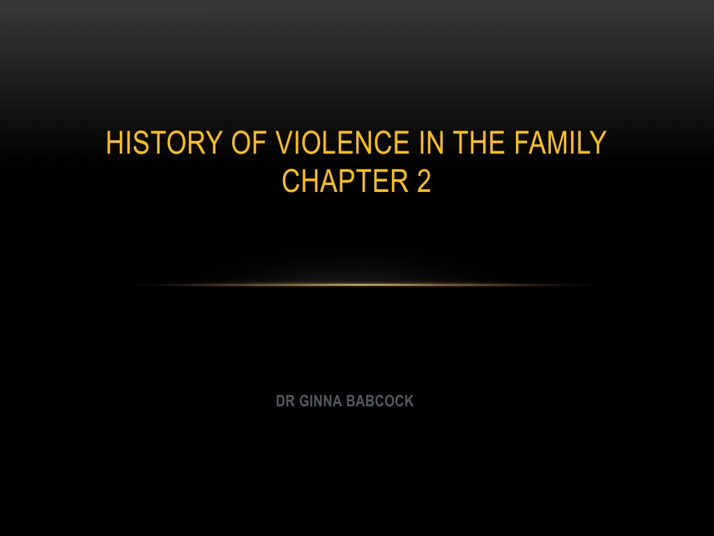 history of violence in the family chapter 2