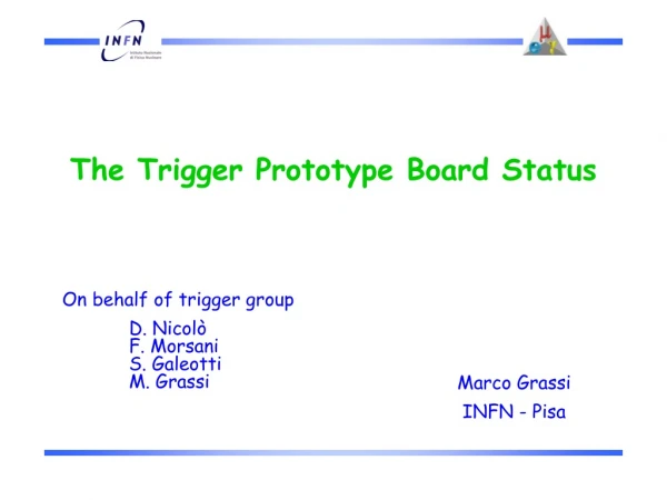 The Trigger Prototype Board Status