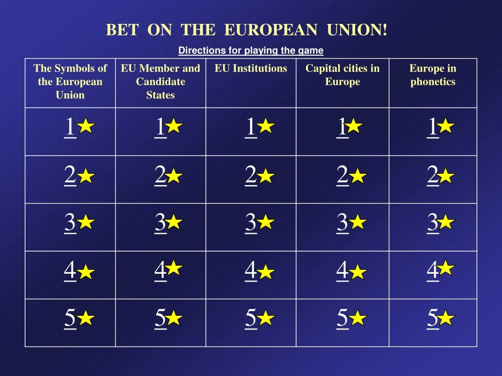 bet on the european union
