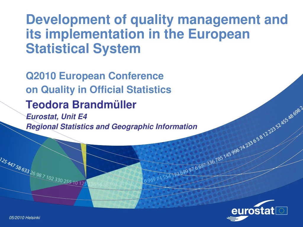 teodora brandm ller eurostat unit e4 regional statistics and geographic information