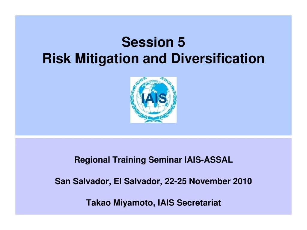 session 5 risk mitigation and diversification