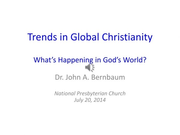 Trends in Global Christianity