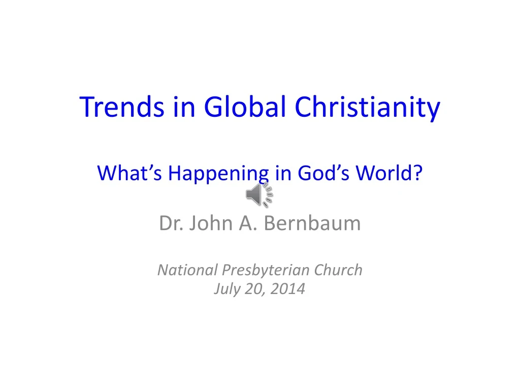 trends in global christianity