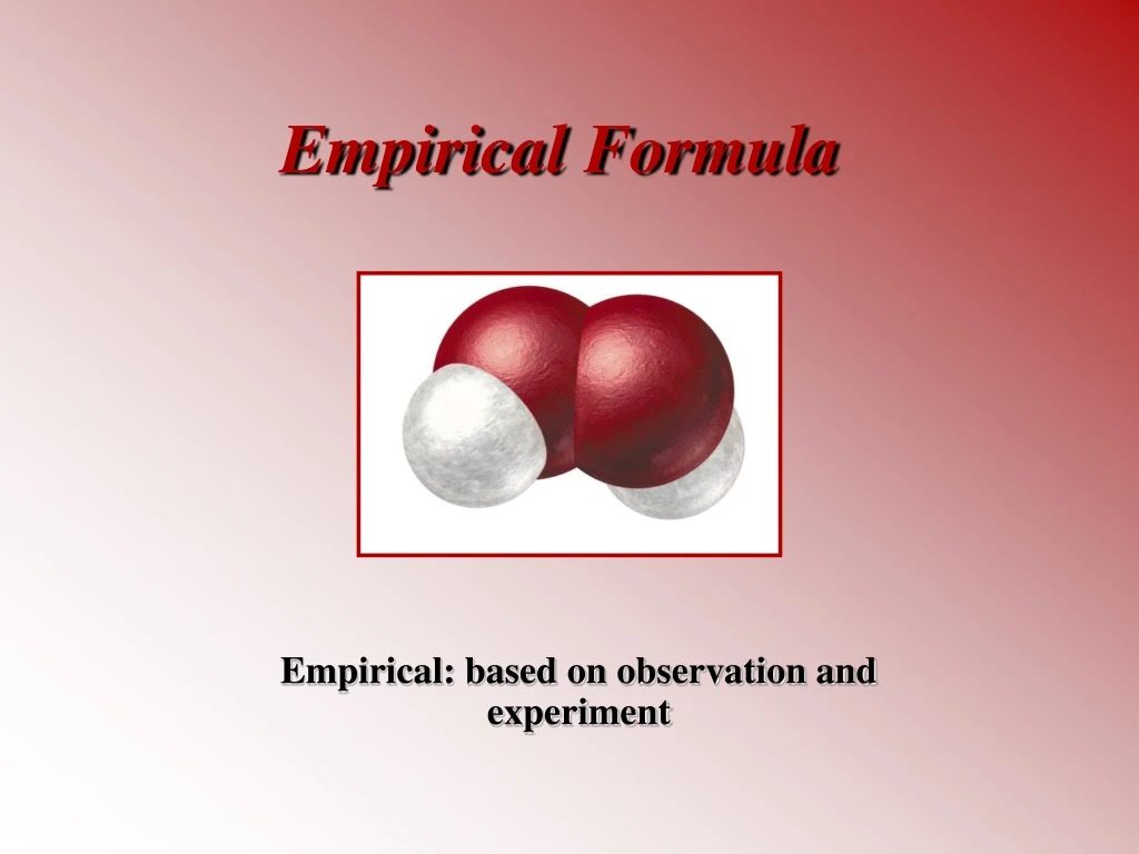 empirical formula