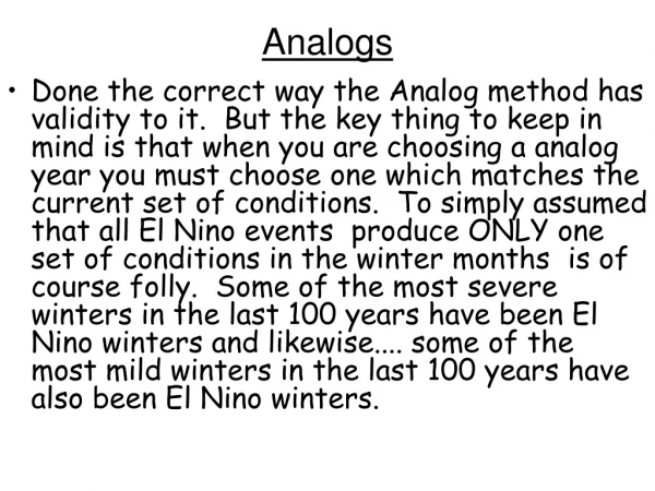 Analogs