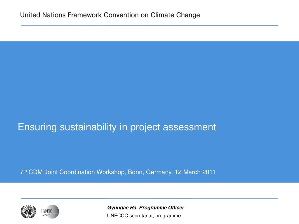 ensuring sustainability in project assessment