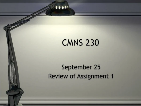 CMNS 230
