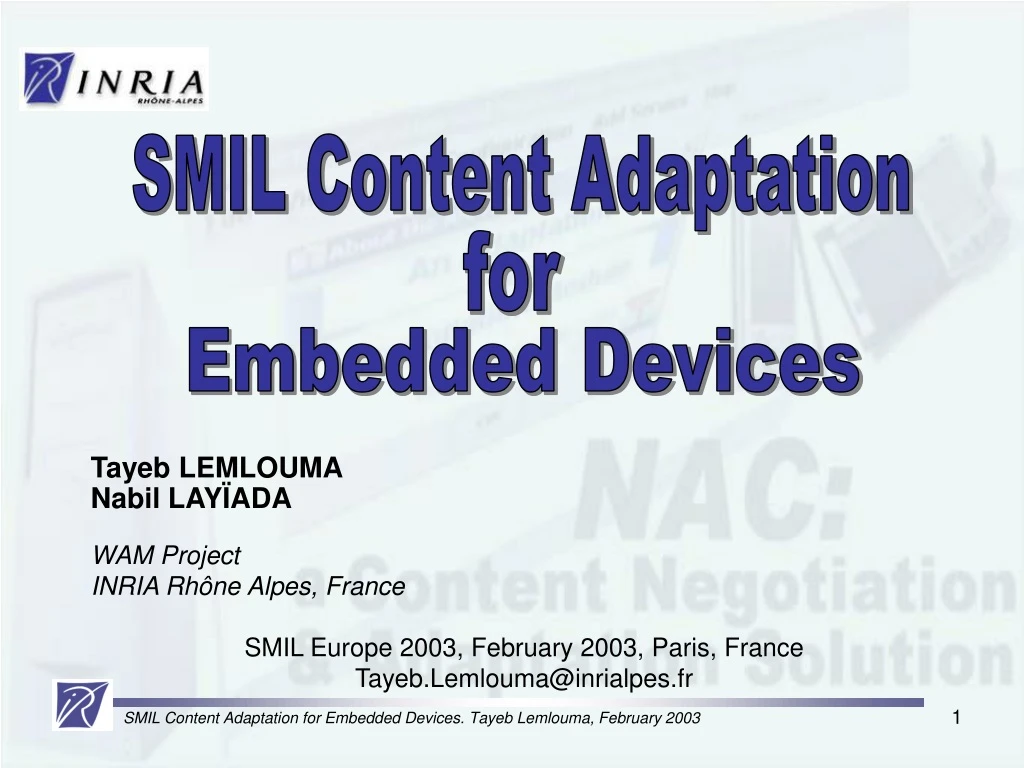 smil content adaptation