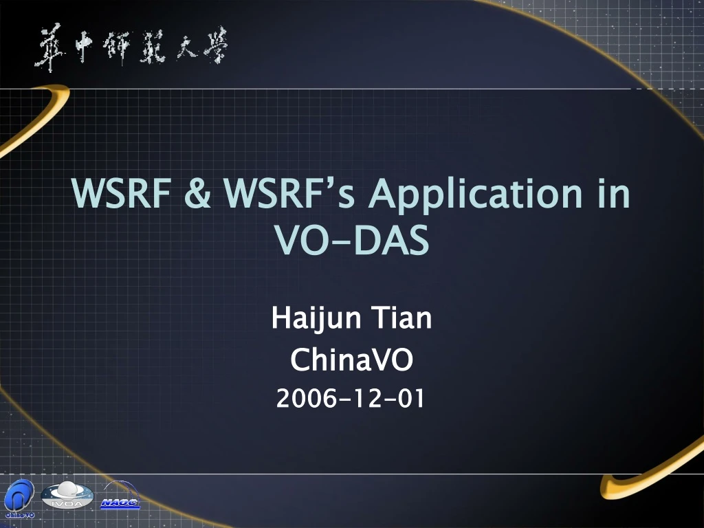 wsrf wsrf s application in vo das