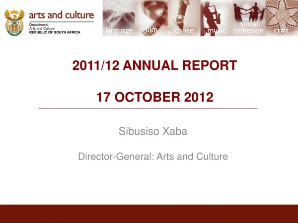 2011/12 ANNUAL REPORT 17 OCTOBER 2012