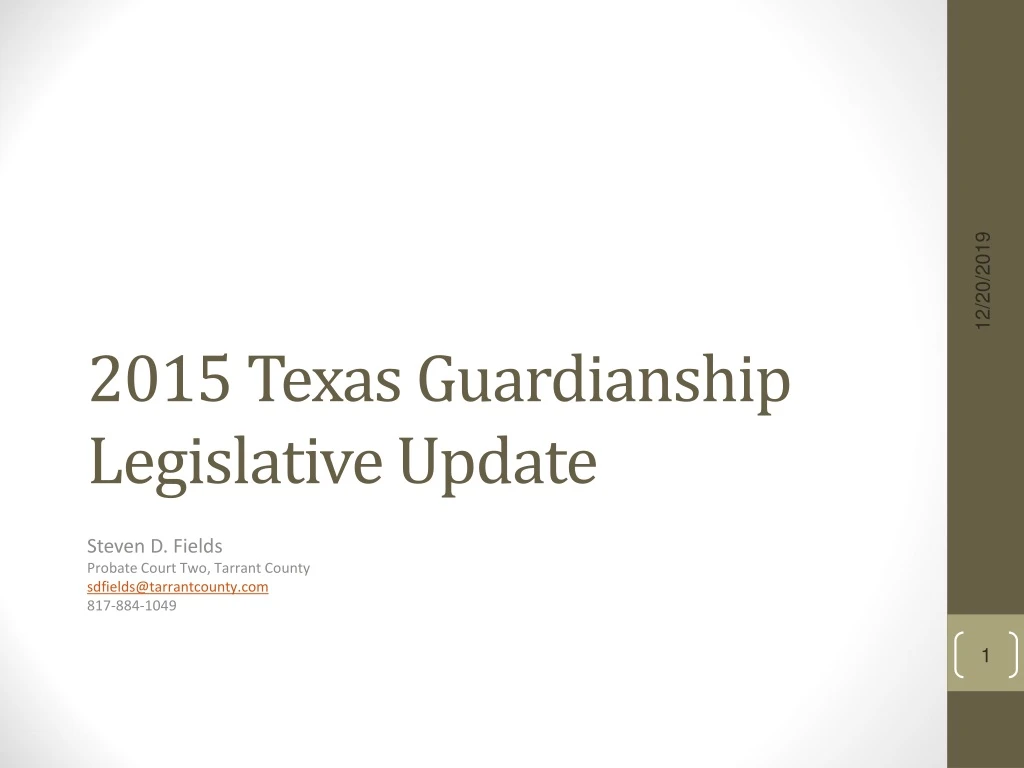 2015 texas guardianship legislative update