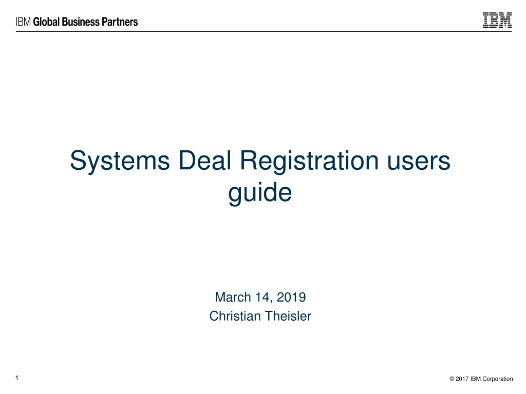 systems deal registration users guide