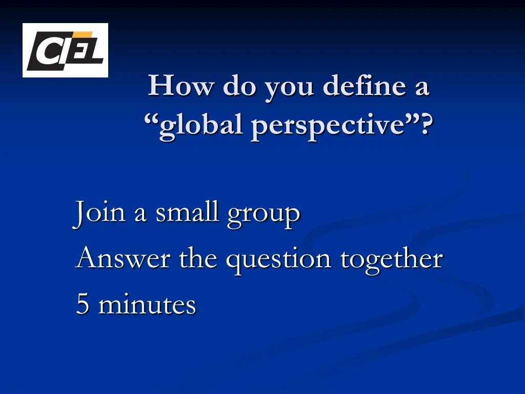 how do you define a global perspective